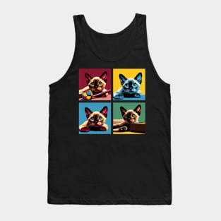 Burmese Cat Pop Art - Cute Kitties Tank Top